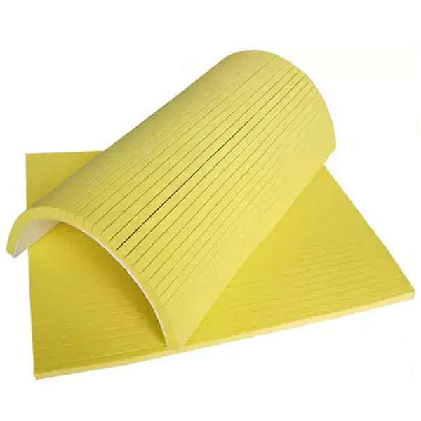 Super elastic yellow 60 degree foam sponge strip